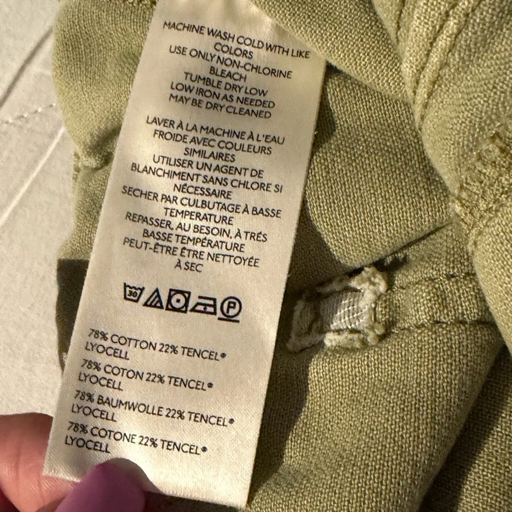 Olive Green Free People Denim We The Free  Cinched Cargo Jeans Women’s Medium - Picture 4 of 13